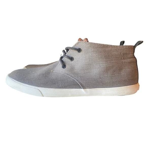 Ben Sherman Bristol Gray Canvas Mid-Top Chukka Sneakers Blokecore Mens Size, 11 main image 6